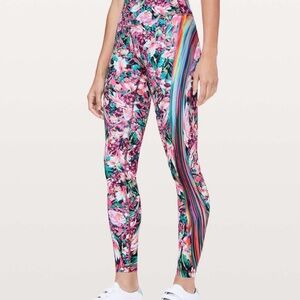 Lululemon Wunder Under Hi-Rise Tight *Nulux 28” Spectrum Rainbow Floral - Sz 8